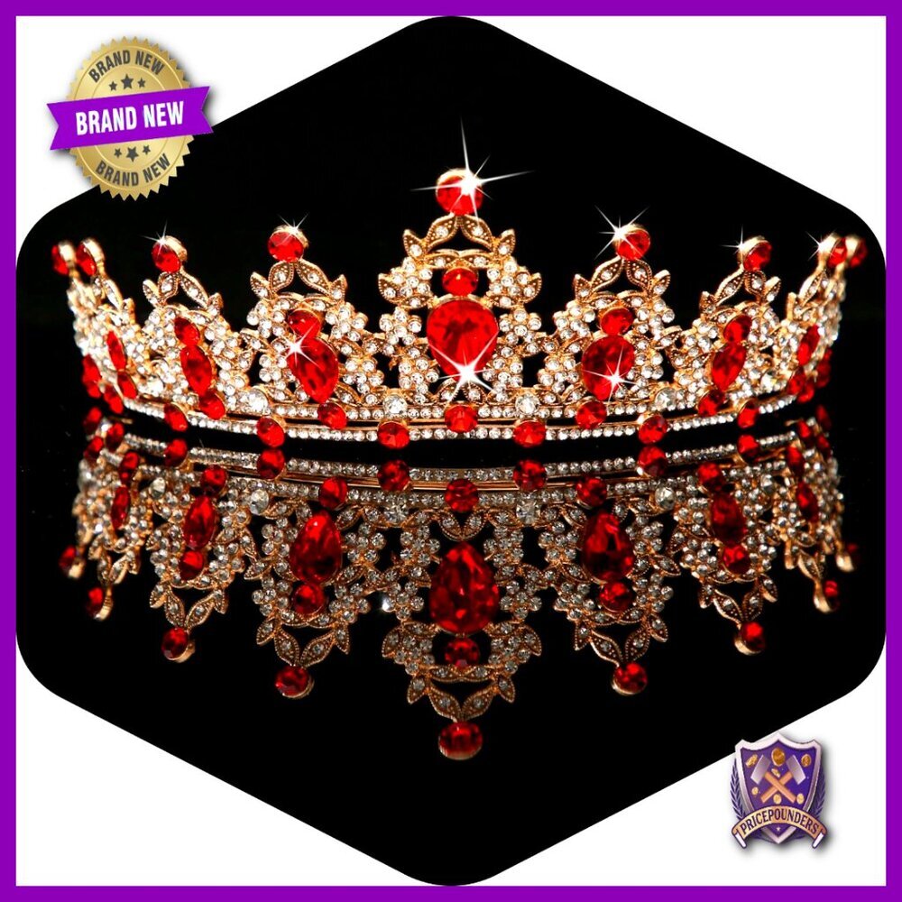 Adjustable Crystal Tiara Crown Headband for Weddings Parties Events